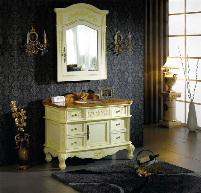 Solid Wood Antique Bathroom vanity with Storage Mirror OL-311 