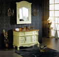 Solid Wood Antique Bathroom vanity with Storage Mirror OL-311  1