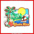 Costa Rica souvenir 3D soft pvc fridge magnet with rubber magnet 3