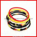 Germany style round silicone bracelet