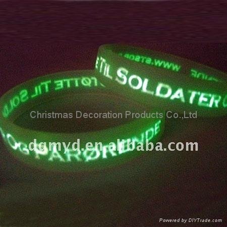 silicone glow in the dark bracelet  2