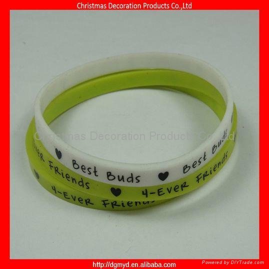 Cheapest and fashional 5MM wide silicone bracelet for friendship 3
