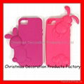 White Rabbit silicone cell phone case for Iphone 4/4s/5 Protector 3