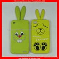 White Rabbit silicone cell phone case for Iphone 4/4s/5 Protector 4