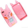 White Rabbit silicone cell phone case for Iphone 4/4s/5 Protector 5