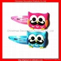 Mustache 3D soft pvc hair clips for girls 1