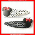 Mustache 3D soft pvc hair clips for girls 3