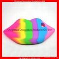 Glitters lip shape silicone phone cases for Iphone 4/4s 2
