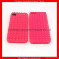 Glitters lip shape silicone phone cases for Iphone 4/4s 5