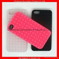 3D Pyramid glow in the dark silicone cell phone case for Iphone 4/4s/5 5