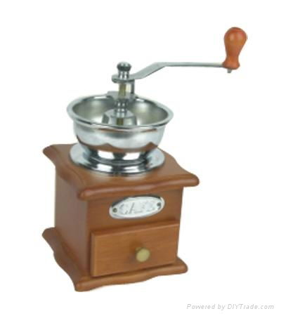 Manual wood coffee grinder mill 1