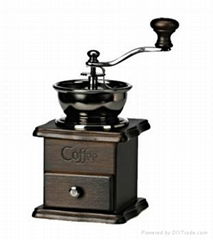 Manual wood coffee machine mill 