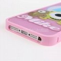 Clear printing pattern 3 in 1 Protect shell case for iphone 5 3