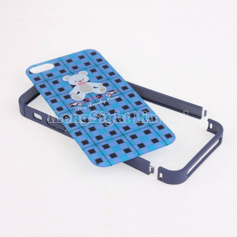 Clear printing pattern 3 in 1 Protect shell case for iphone 5 5