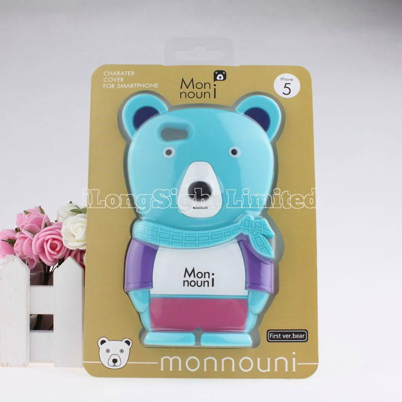 3D Cartoon Design Monnouni Bear Hard Case For iPhone 5 5