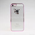 Ultra-Thin electroplating transparent Plastic Case For iPhone 5 1