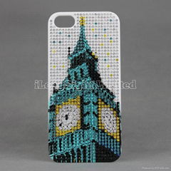 Various patterns Full bling crystal diamond Plastic case for iphone 5