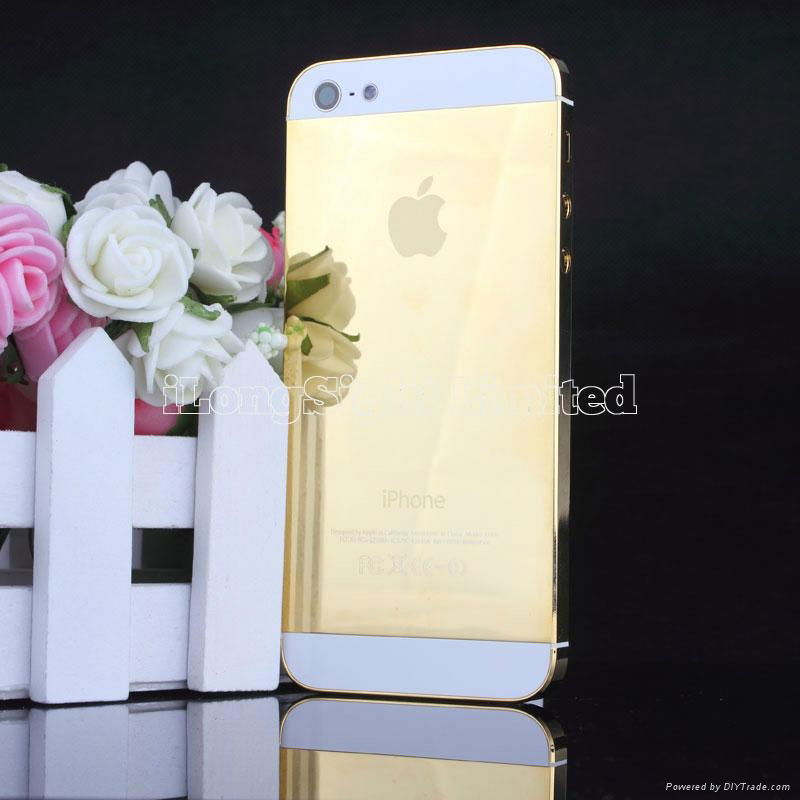 Light gold Mirror back cover for iphone 5