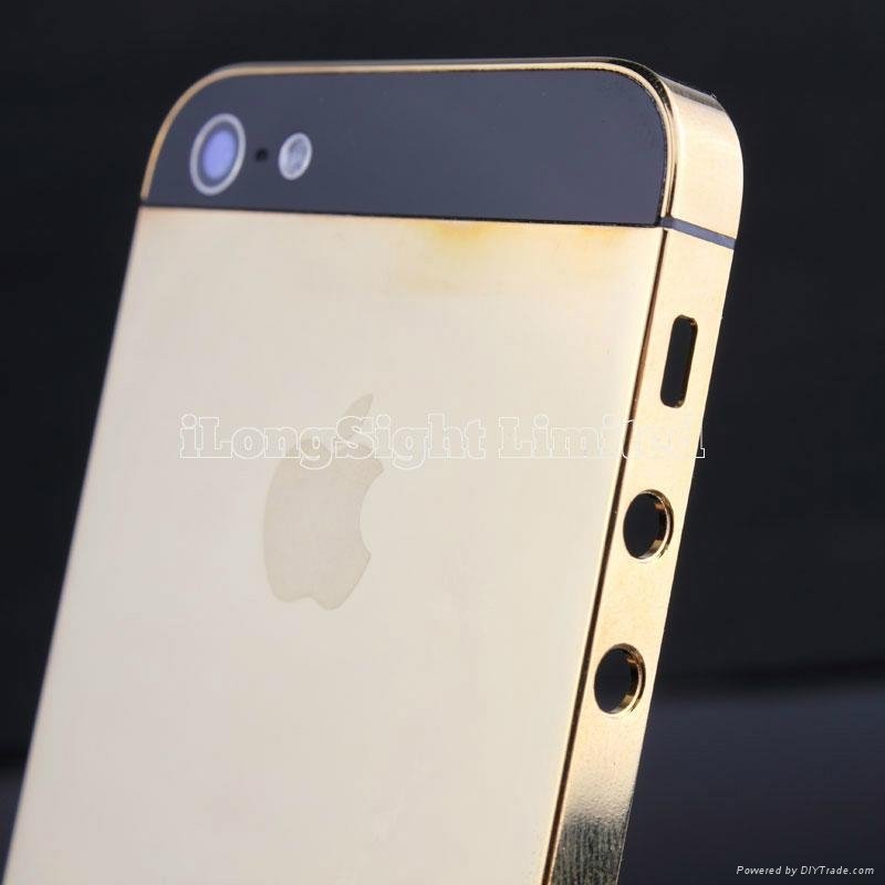 Light gold Mirror back cover for iphone 5 2