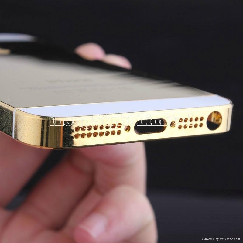 Light gold Mirror back cover for iphone 5 3