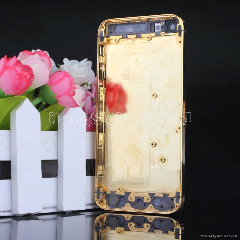 Light gold Mirror back cover for iphone 5 4