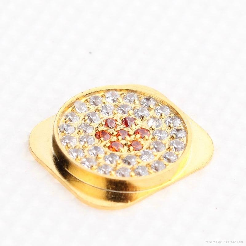 Gold Diamond Home Button For iPhone 5 