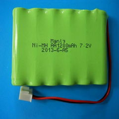 7.2v NI-MH AA battery pack 1500mAh