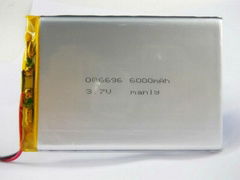 li polymer battery 086696 6000mah battery lithium ion