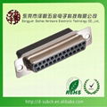 DB25 female crimp connector ROHS black