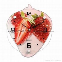 Strawberry Shaped Lovely Chinese Glass Clock Supplier