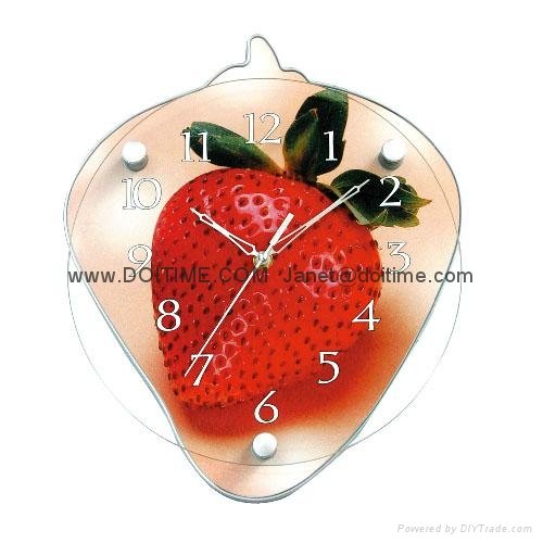 Strawberry Shaped Lovely Chinese Glass Clock Supplier 2