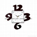 3D Black Big Numbers Glass Wall Clock GA0024A 3