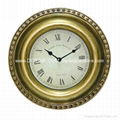 Outsized Gold Bronze Color Frame Antiqued Clock  AN0030A 1