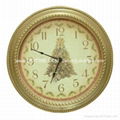 Outsized Gold Bronze Color Frame Antiqued Clock  AN0030A 5