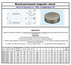 round permanent magnetic chuck