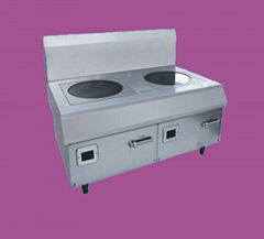 Double flat countertop induction cooker for restaurant kitchen