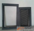 Black powder coated security window screen