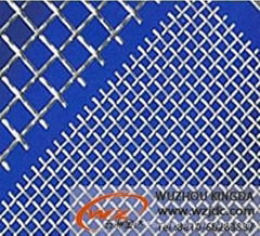 Plain weave woven crimped wire netting