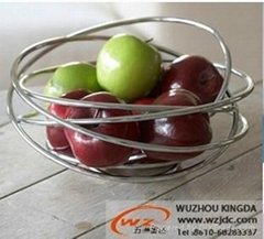 Chrome wire fruit bowl