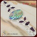 natural abalone shell with silver