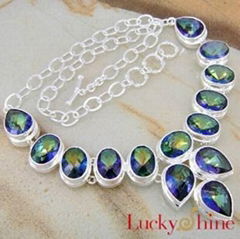 2013 hot sale mystic topaz necklaces fashion