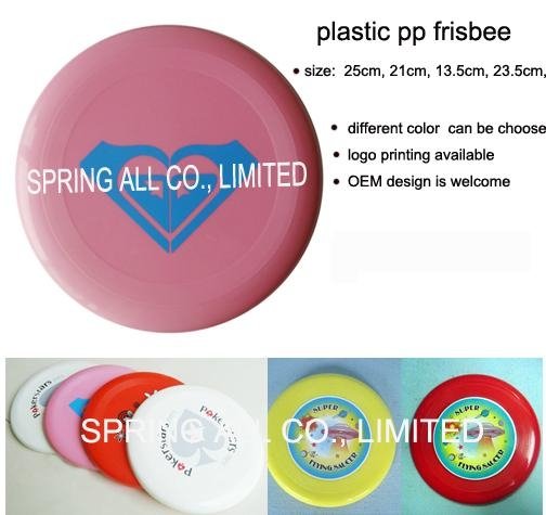 round shape plastic frisbee 