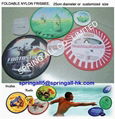 Advertising foldable nylon frisbee