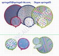 round foldable nylon hand fan