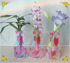 PVC foldable vase, beautiful pvc vase