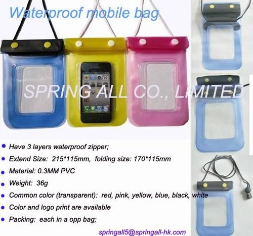 pvc waterproof bag, mobilephone bag 2