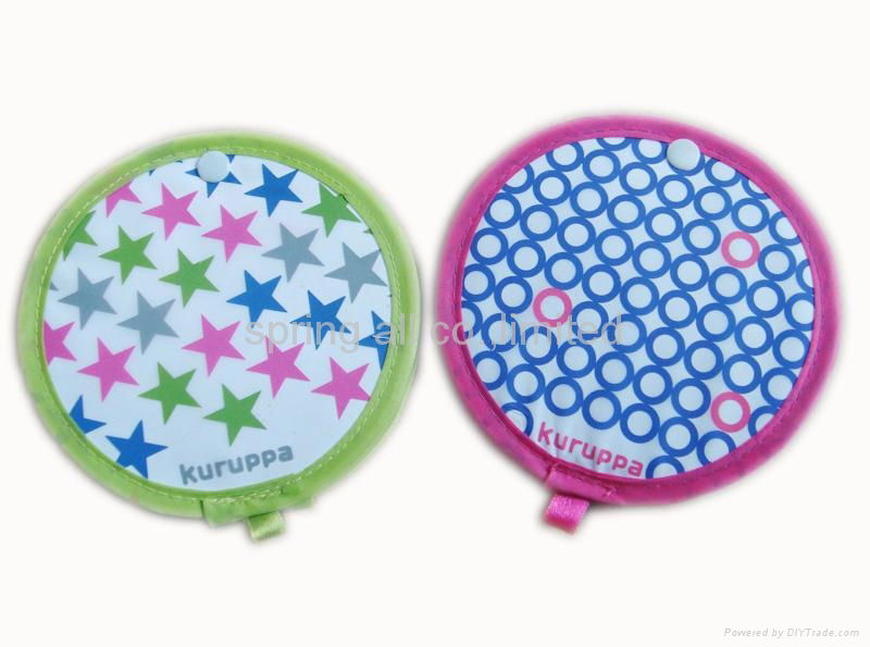 round foldable nylon hand fan 2