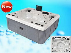 2500x2200x950mm New Design 5Persons Luxury TV Hot Tub Bathtub Balboa Spa SR872