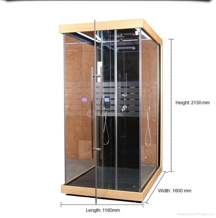 1160*1600*2150mm Luxury 8mm Tempering Glass Massage Shower Rooms 2