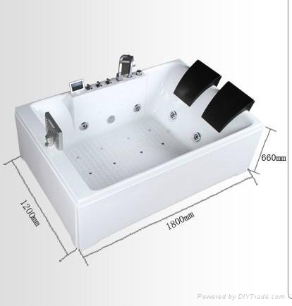 1850*1250*650mm Luxury Acrylic Double Loung Massage Small Bathtub With TV SR5D02 2